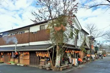 <p>One of the many attractive buildings lining the shopping street.</p>