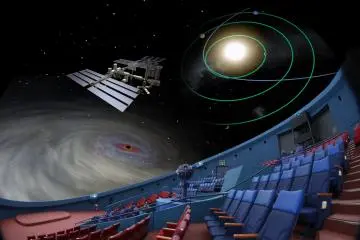  Hybrid planetarium of optical projector and the digital video (Photo: <a href="http://www.kagakukan.urawa.saitama.jp/main.html" target="_blank" rel="noreferrer noopener nofollow">さいたま市青少年宇宙科学館</a>)