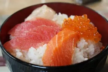 Tucking into my fresh seafood