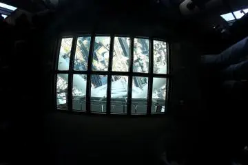 <p>On the lower of the three floors you can see the amazing and scary glass floor on which you can stand and look down at the city.</p>