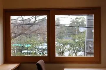 창에서는 건인사 숲이 보인다