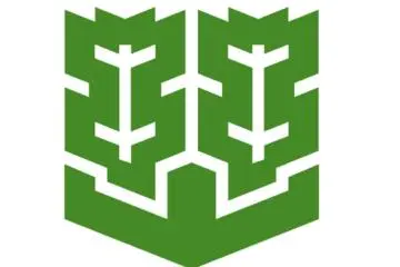 Official symbol of Matsuyama showing pine trees and a mountain