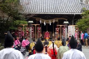 <p>The opening ceremony at Hiyoshi Shrine</p>