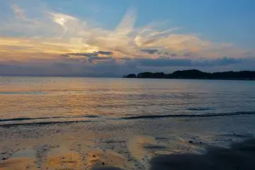 The beach at dusk