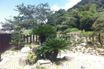 The indoor cafe's view (classic Zashiki style)