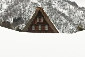 <p>Thatched roof providing warmth in the cold season</p>