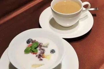 <p>Dessert with choice of coffee, tea, espresso</p>