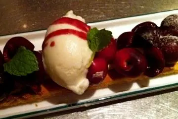 American Cherries and Yoghurt ice-cream tart (Photo: jjwalsh)