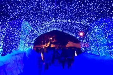 Lit up entry way