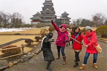 If you're lucky, you'll find a ninja along the main pathway. Act swiftly for a photo opp!