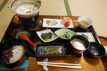 <p>The various dishes in the Japanese breakfast</p>
