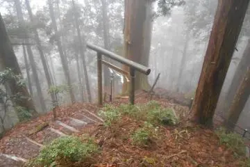 <p>The shrine is perched on the mountain</p>