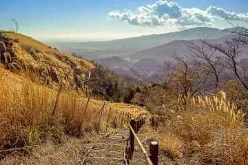 <p>Nearing the top! A look at the landscape below</p>