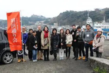 <p>A group photo from our JTB tour near shukuhama-dori</p>