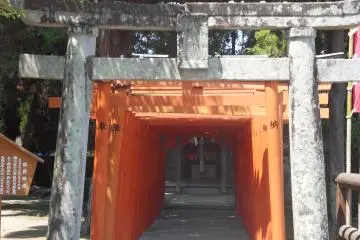 <p>Shrine indicated by red torii gates</p>