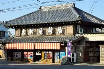 <p>A beautiful example of the local historic architecture, still functioning as a drug store.</p>