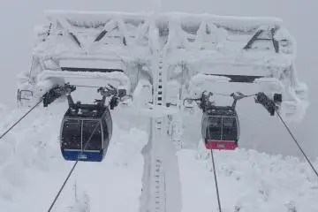 <p>The cable cars that take you to and from the apex.</p>