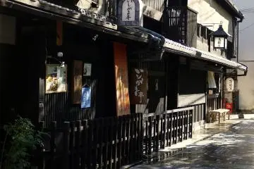 <p>In summer many restaurants splash water on the paving stones at the entrance</p>