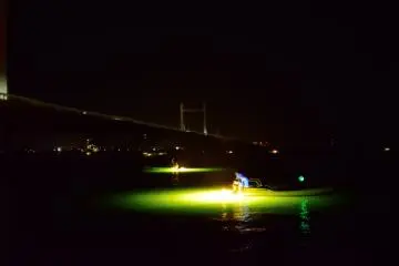 <p>Hakurobashi (Egret Bridge) and night fishing (Yoshino River)</p>