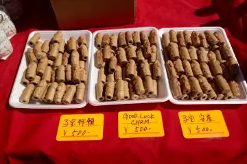 <p>Some good luck charms on sale - a delightful souvenir to take home.</p>