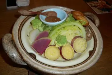 Légumes très frais du restaurant Hiyori.