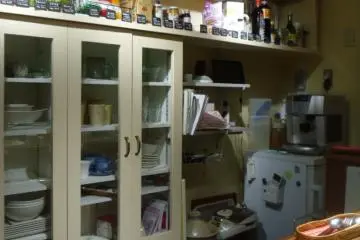 <p>The cafe is very small, but there's space to sell a few goods, like soy mayonnaise</p>