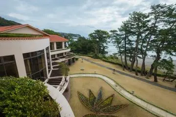 <p>A view from the room balcony. Although it was cloudy and a bit rainy the day I went, the views were still stunning. I can only imagine how great it must be in better weather!</p>