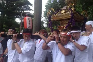 <p>Omikoshi at a festival in Ohara.</p>