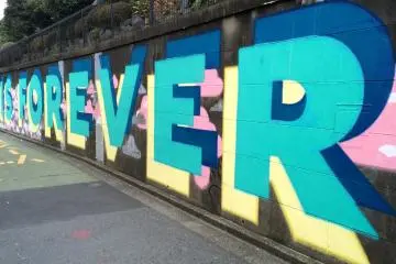 <p>Approved street art in Harajuku</p>
