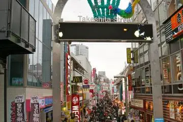 <p>The ever-so-famous Takeshita-dori street. Harajuku Street is located on the opposite end of this.</p>