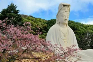 <p>En plus de cette statue de Kannon, le site abrite un monument d&eacute;di&eacute; aux soldats inconnus, un sanctuaire, un mausol&eacute;e et bien plus encore</p>