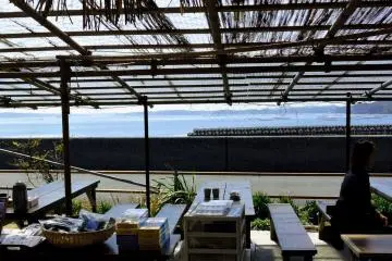 <p>Sea view from the Ama hut</p>