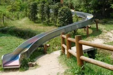 the long slide down at Utsukushi Mori, Setouchi City, Okayama
