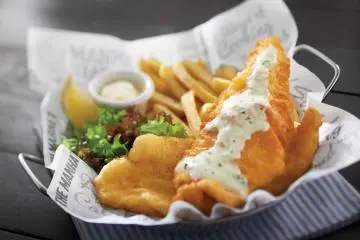 Manhattan style fish and chips