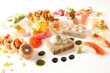 <p>Sushine (sushi + terrine), sushi rolls, nigiri sushi</p>