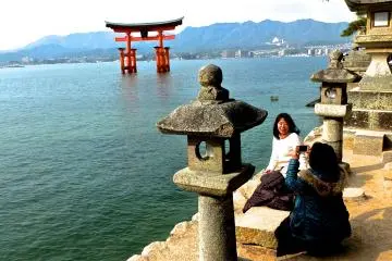 <p>People visit Miyajima from all over the world</p>