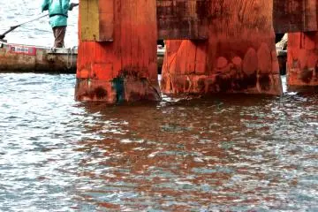 <p>The torii gate looks much different from up close</p>