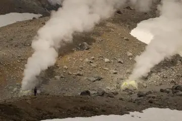Close-up of the vents; look at the person standing next to it—that puts its size into perspective