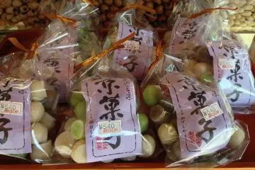<p>Kyoto style candy in green and white.</p>