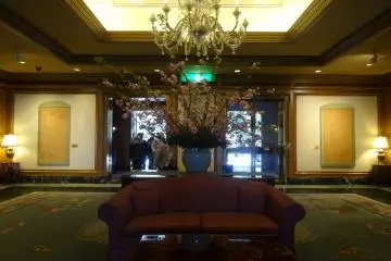 <p>The opulent entry hall to the hotel</p>