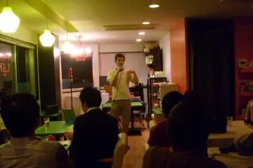 <p>One of Tokyo's comedians cracking out some new gags</p>
