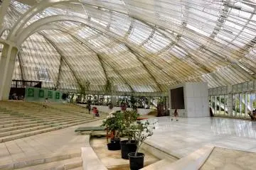 <p>Inside the largest dome is a large and wonderful light-filled space</p>