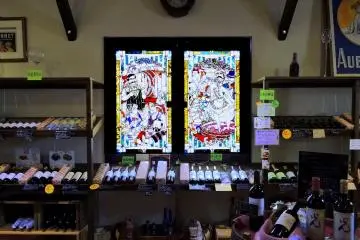 <p>Stained glass windows</p>