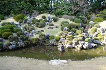 Ryotanji's famous back garden, designed by Enshu Kobori