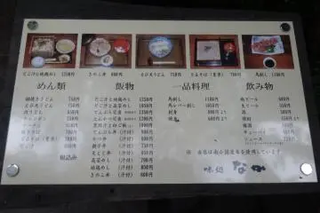 <p>A shot of the menu that's posted outside</p>