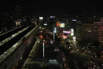 Night view of Okayama station
