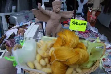 <p>Naturally-colored Cambodian silk</p>