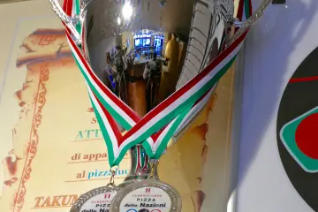 <p>International awards proudly adorn the kitchen</p>