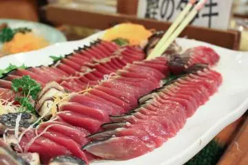 Fresh seafood in the restaurant