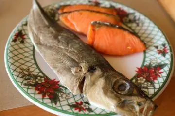 Grilling seafood for breakfast